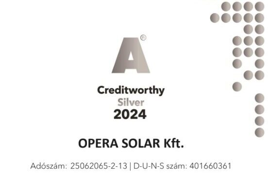 OPERA SOLAR idén is a pénzügyileg legstabilabb cégek közé tartozik